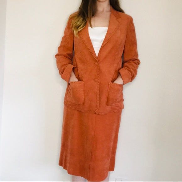 Vintage Above the Crowd Suede Skirt Suit - Picture 2 of 5